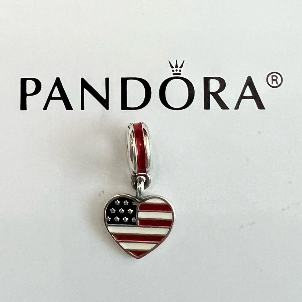 Pandora Usa Flag Charm - Gem